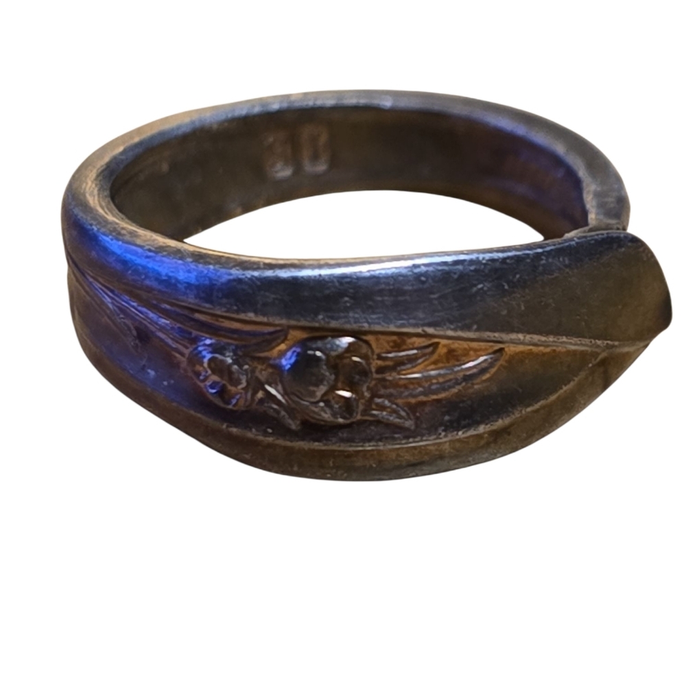 Reclaimed Handforged Flatware Ring Sz 6.5